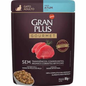 Ração Úmida GranPlus Sachê Atum para Gatos Adultos 85g