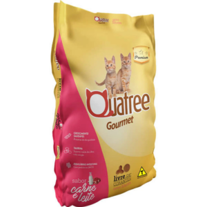 Ração Quatree Gourmet para Gatos Filhotes Sabor Carne e Leite - 10,1kg