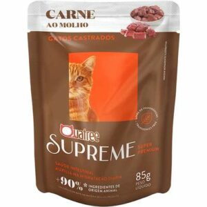 Ração Úmida Quatree Supreme Carne para Gatos Castrados 85g