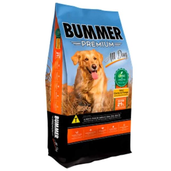 Ração Bummer All Day Premium para Cães  Carne e Frango - 15kg