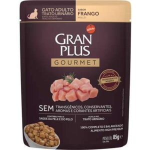 Ração Úmida GranPlus Sachê Gourmet Trato Urinário Frango para Gatos Adultos