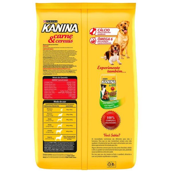 Ração para Cachorro Kanina Carne & Cereais Adulto 15kg - Imagem 2