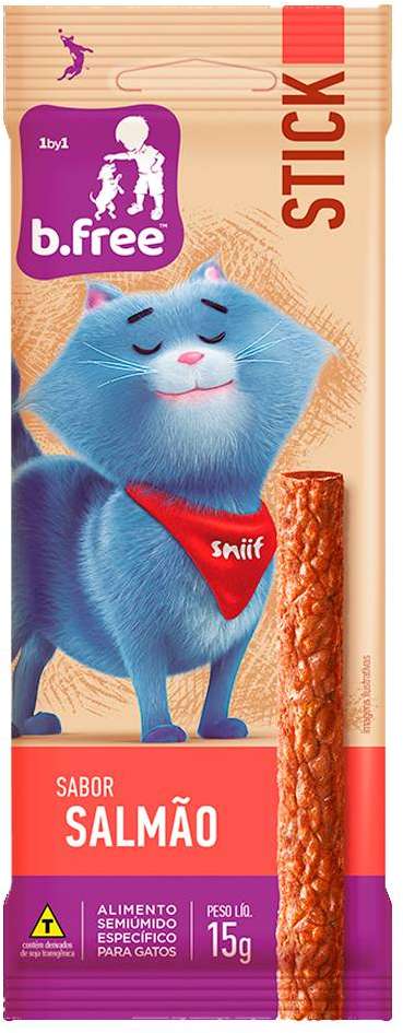 Bifinho Spin Pet b.free Stick para Gatos Sabor Salmão