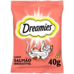 Petisco Dreamies Salmão Irresistível para Gatos Adultos 40g