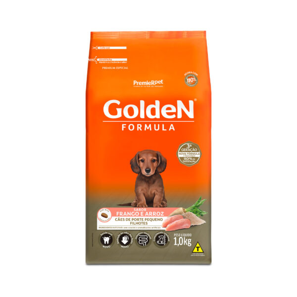 Ração Golden Fórmula Mini Bits para Cães Filhotes de Porte Pequeno Sabor Frango e Arroz 1kg
