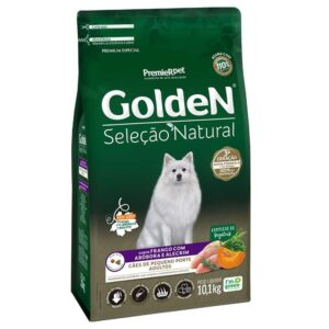 Ração Seca PremieR Pet Golden Seleção Natural Frango, Abóbora e Alecrim para Cães Adultos Raças Pequenas 10,0Kg