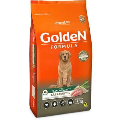 Ração Seca PremieR Pet Golden Formula Cães Adultos Frango e Arroz 15kg