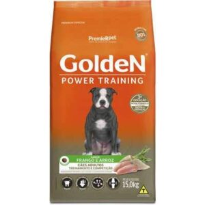 Ração Golden Power Training para Cães Adultos Frango e Arroz 15 kg