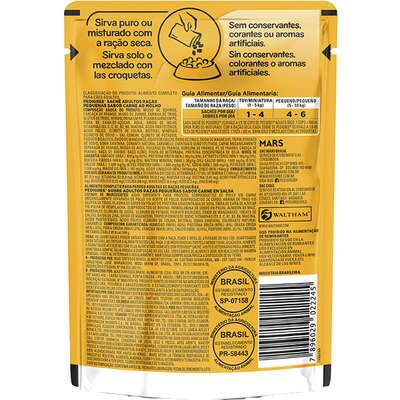 Ração Úmida Pedigree Sachê Carne ao Molho para Cães Adultos de Raças Pequenas 100g - Imagem 2