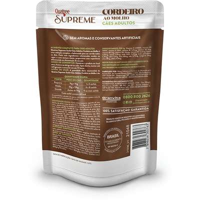 Ração Úmida Quatree Supreme Cordeiro para Cães Adultos 100g - Imagem 4
