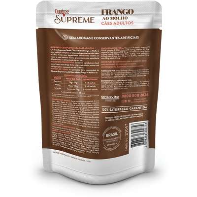 Ração Úmida Quatree Supreme Frango 100g - Imagem 4